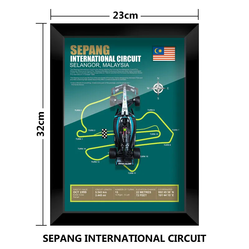 F1 Frame - Mercedes Benz W15 - Lewis Hamilton | Various Tracks | Formula 1 gift (With Car) - EdgeFollow