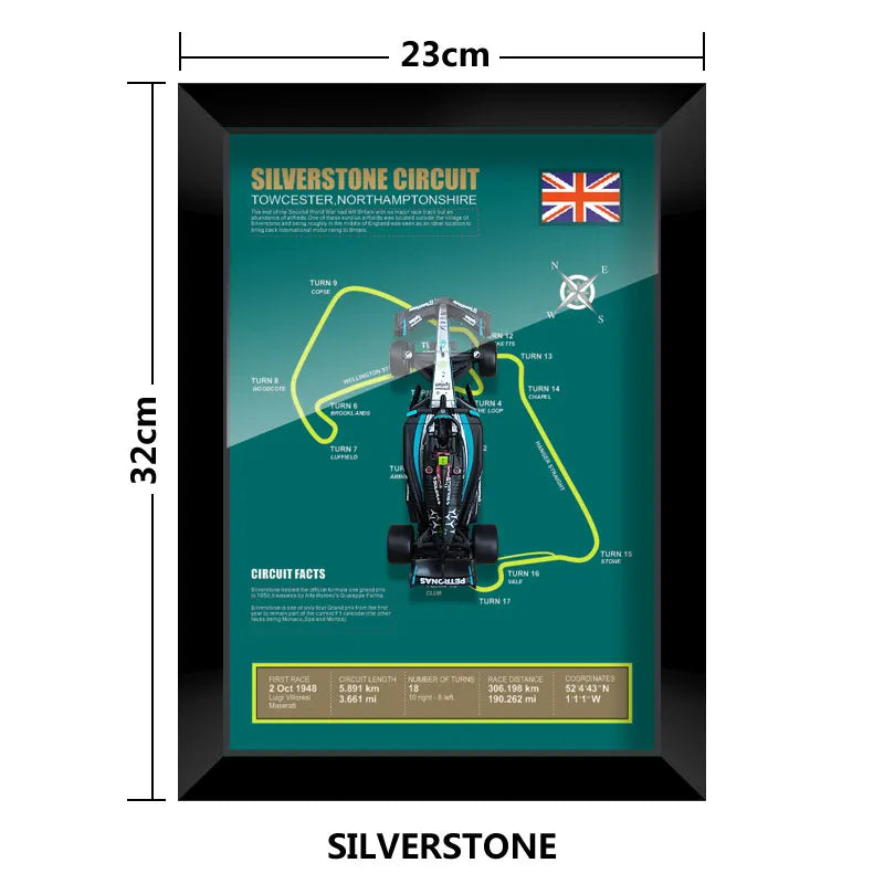 F1 Frame - Mercedes Benz W15 - Lewis Hamilton | Various Tracks | Formula 1 gift (With Car) - EdgeFollow