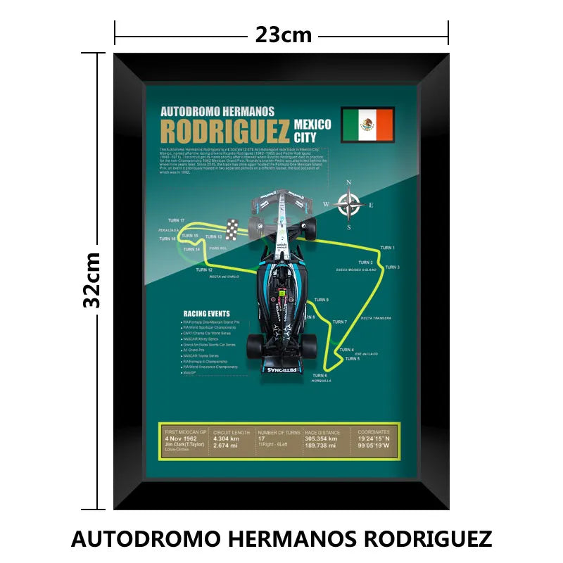F1 Frame - Mercedes Benz W15 - Lewis Hamilton | Various Tracks | Formula 1 gift (With Car) - EdgeFollow