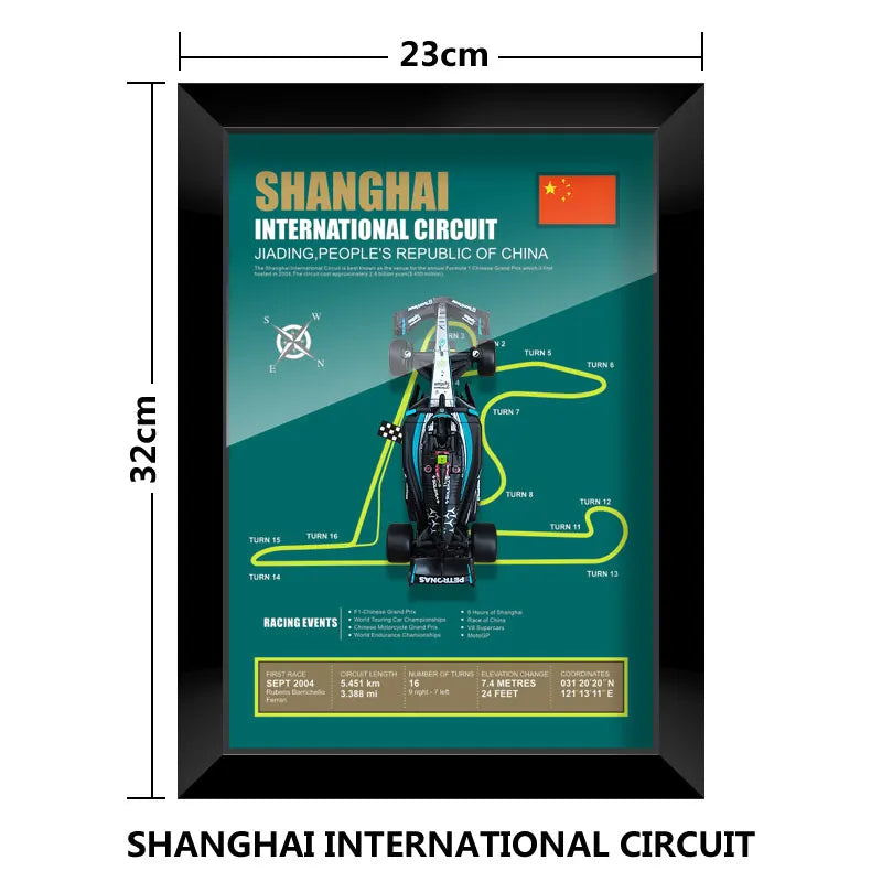 F1 Frame - Mercedes Benz W15 - Lewis Hamilton | Various Tracks | Formula 1 gift (With Car) - EdgeFollow