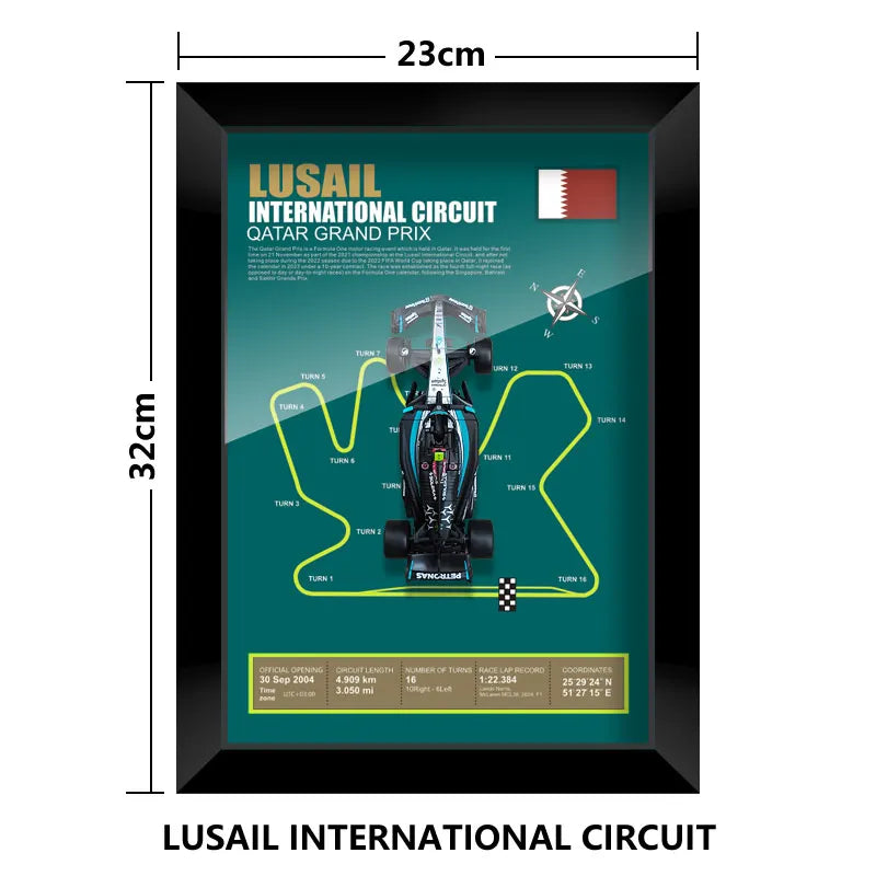 F1 Frame - Mercedes Benz W15 - Lewis Hamilton | Various Tracks | Formula 1 gift (With Car) - EdgeFollow