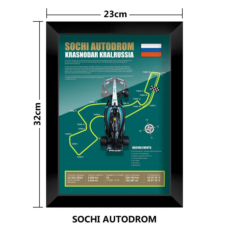 F1 Frame - Mercedes Benz W15 - Lewis Hamilton | Various Tracks | Formula 1 gift (With Car) - EdgeFollow