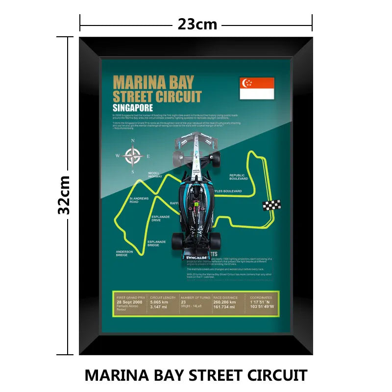 F1 Frame - Mercedes Benz W15 - Lewis Hamilton | Various Tracks | Formula 1 gift (With Car) - EdgeFollow