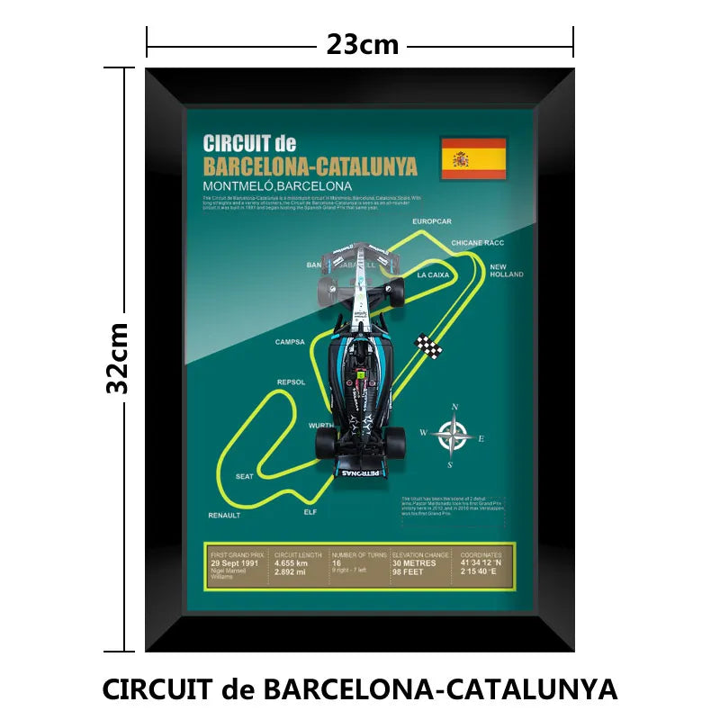 F1 Frame - Mercedes Benz W15 - Lewis Hamilton | Various Tracks | Formula 1 gift (With Car) - EdgeFollow