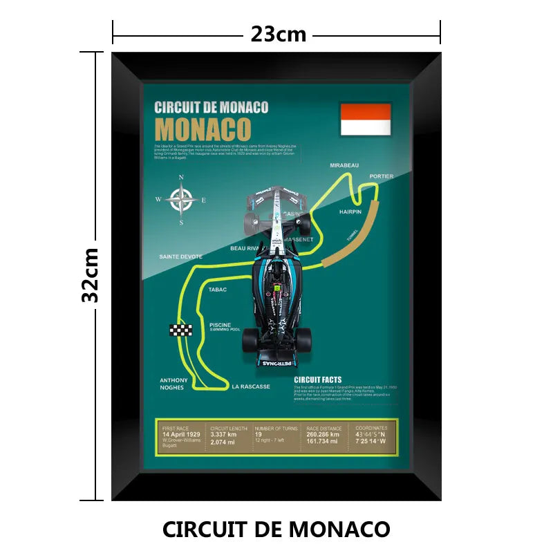 F1 Frame - Mercedes Benz W15 - Lewis Hamilton | Various Tracks | Formula 1 gift (With Car) - EdgeFollow