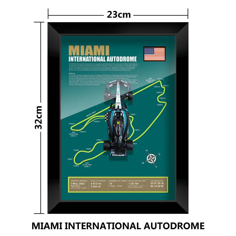 F1 Frame - Mercedes Benz W15 - Lewis Hamilton | Various Tracks | Formula 1 gift (With Car) - EdgeFollow