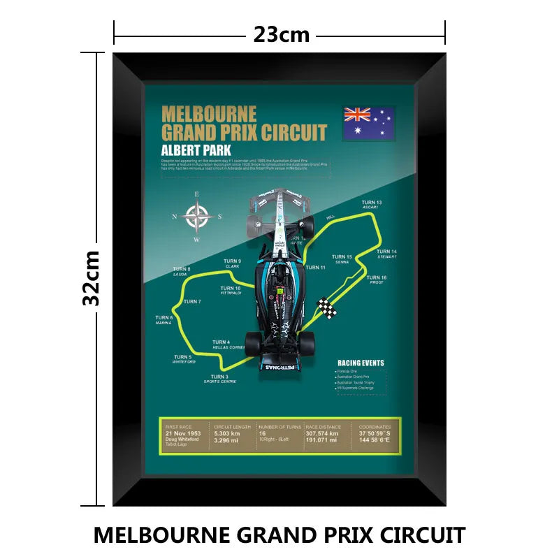 F1 Frame - Mercedes Benz W15 - Lewis Hamilton | Various Tracks | Formula 1 gift (With Car) - EdgeFollow