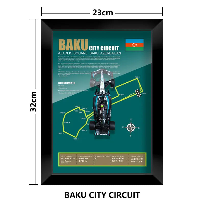 F1 Frame - Mercedes Benz W15 - Lewis Hamilton | Various Tracks | Formula 1 gift (With Car) - EdgeFollow