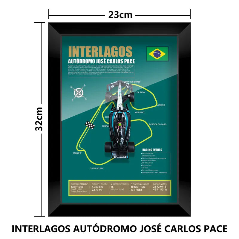 F1 Frame - Mercedes Benz W15 - Lewis Hamilton | Various Tracks | Formula 1 gift (With Car) - EdgeFollow