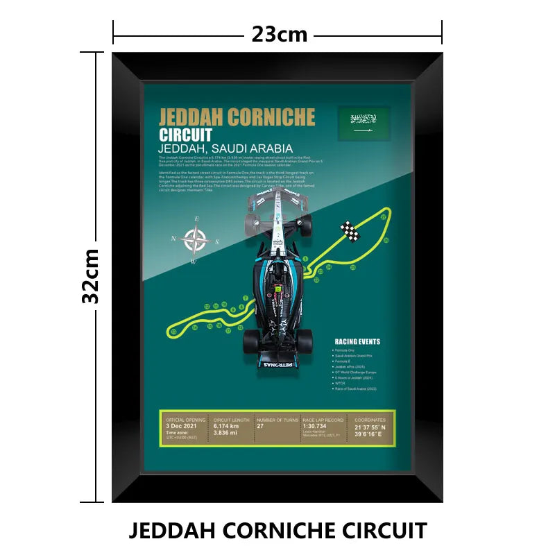 F1 Frame - Mercedes Benz W15 - Lewis Hamilton | Various Tracks | Formula 1 gift (With Car) - EdgeFollow