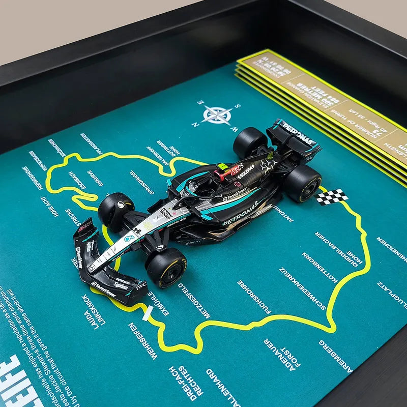 F1 Frame - Mercedes Benz W15 - Lewis Hamilton | Various Tracks | Formula 1 gift (With Car) - EdgeFollow