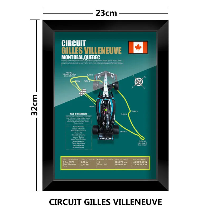 F1 Frame - Mercedes Benz W15 - Lewis Hamilton | Various Tracks | Formula 1 gift (With Car) - EdgeFollow