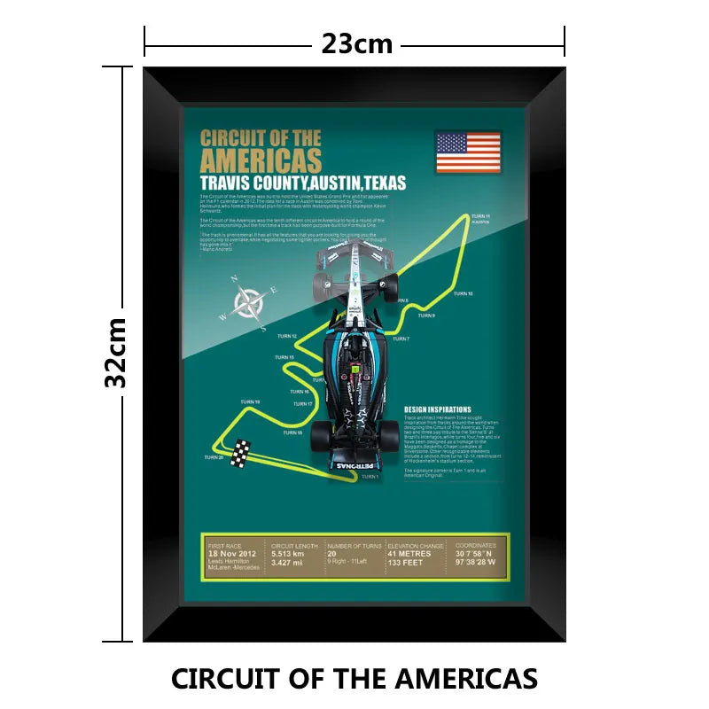 F1 Frame - Mercedes Benz W15 - Lewis Hamilton | Various Tracks | Formula 1 gift (With Car) - EdgeFollow