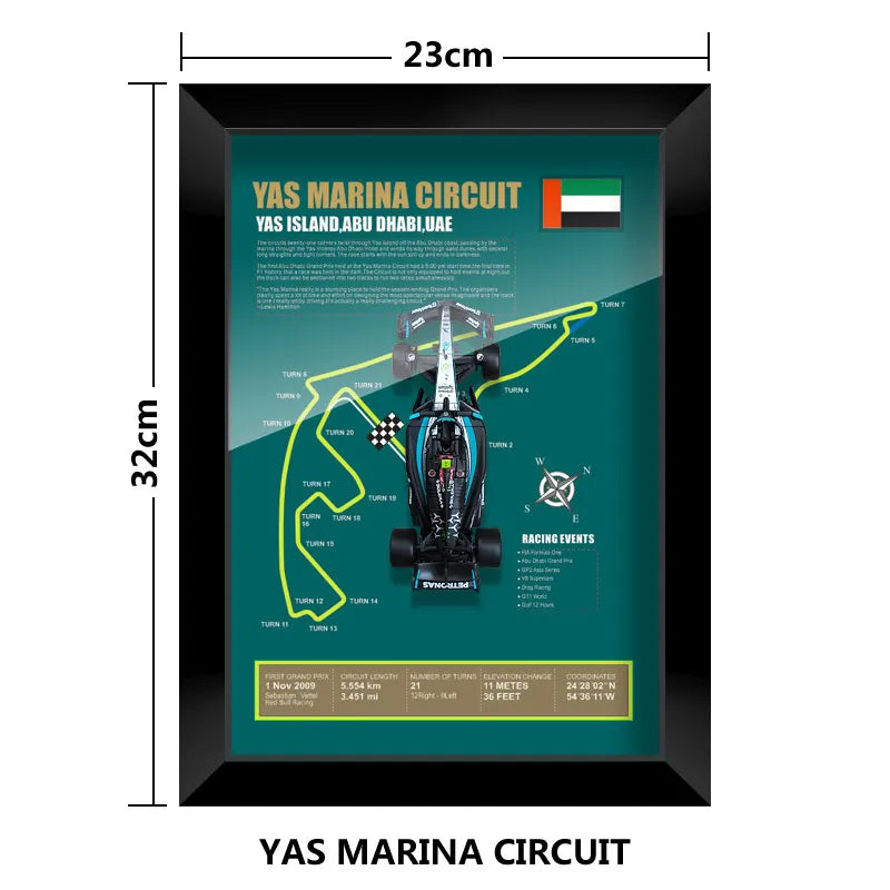 F1 Frame - Mercedes Benz W15 - Lewis Hamilton | Various Tracks | Formula 1 gift (With Car) - EdgeFollow