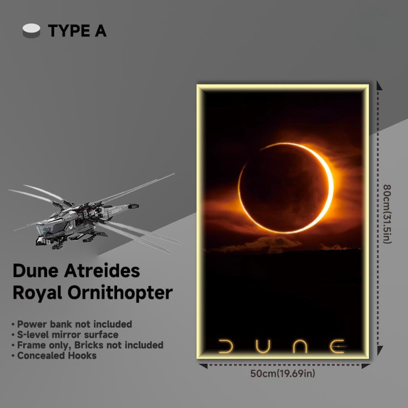 Wall Display Frame for LEGO® ICONS Dune Atreides Royal Ornithopter 10327 - EdgeFollow