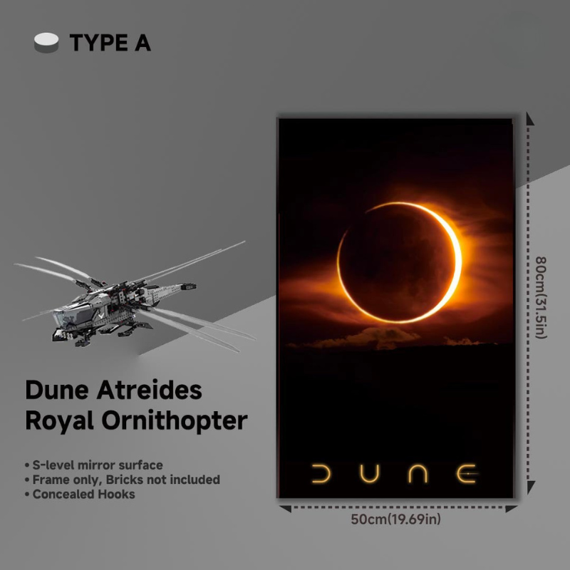 Wall Display Frame for LEGO® ICONS Dune Atreides Royal Ornithopter 10327 - EdgeFollow