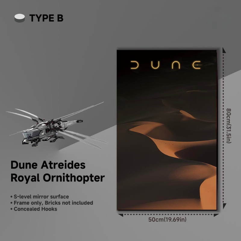Wall Display Frame for LEGO® ICONS Dune Atreides Royal Ornithopter 10327 - EdgeFollow
