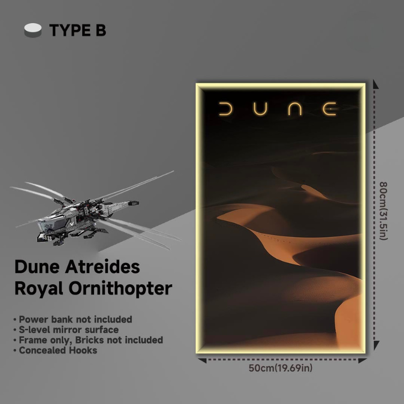 Wall Display Frame for LEGO® ICONS Dune Atreides Royal Ornithopter 10327 - EdgeFollow