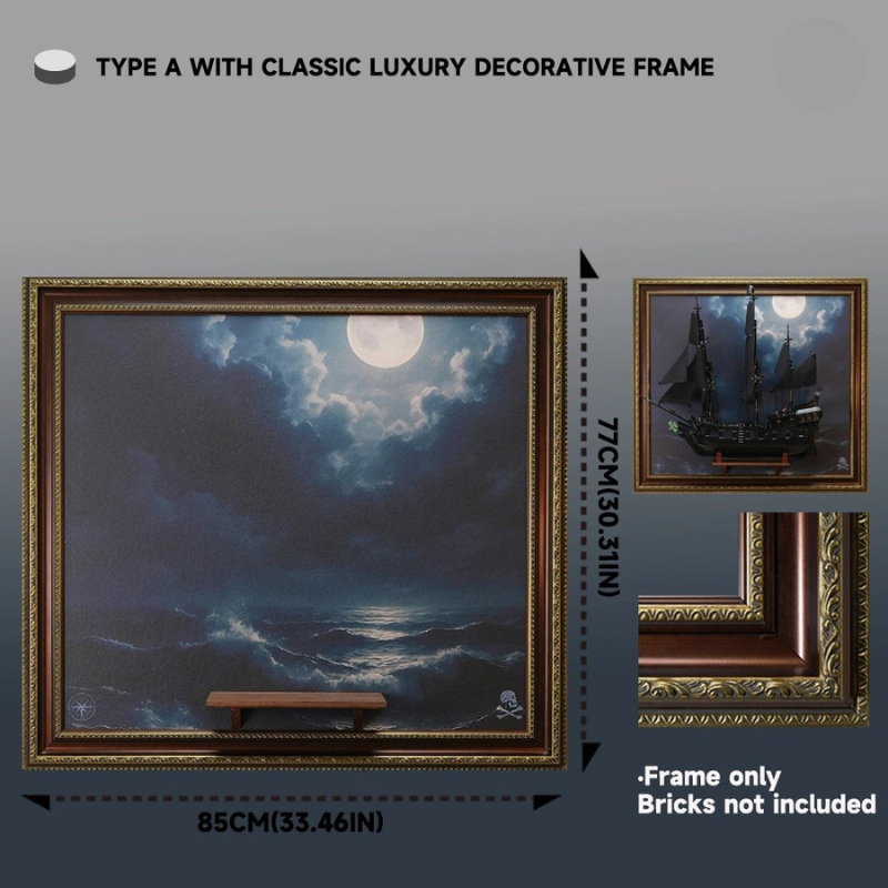 Display Frame for LEGO® ICONS 10365 Captain Jack Sparrow's Pirate Ship - EdgeFollow