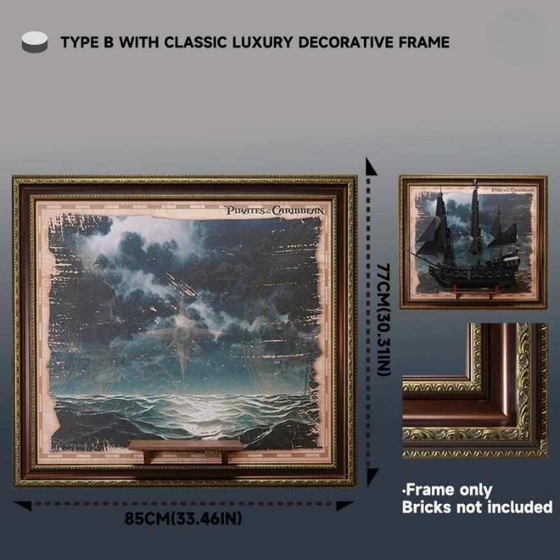 Display Frame for LEGO® ICONS 10365 Captain Jack Sparrow's Pirate Ship - EdgeFollow