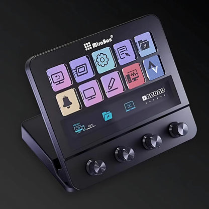 MiraBox N4 Stream Deck Studio Controller with Customisable Touch Strip Dials and LCD Keys - EdgeFollow