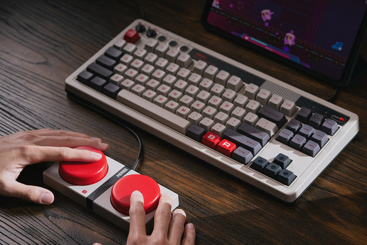 8BitDo Retro Mechanical Keyboard with 87 Keys Dual Super Programmable Buttons Gaming Setup Boy Gift - EdgeFollow