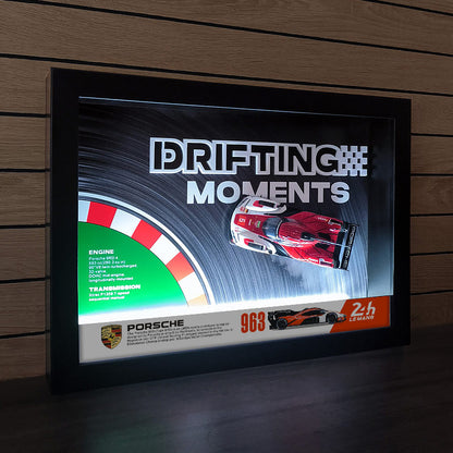 Mercedes-AMG & Porsche Drift Car Models – Le Mans 3D LED Frame Display