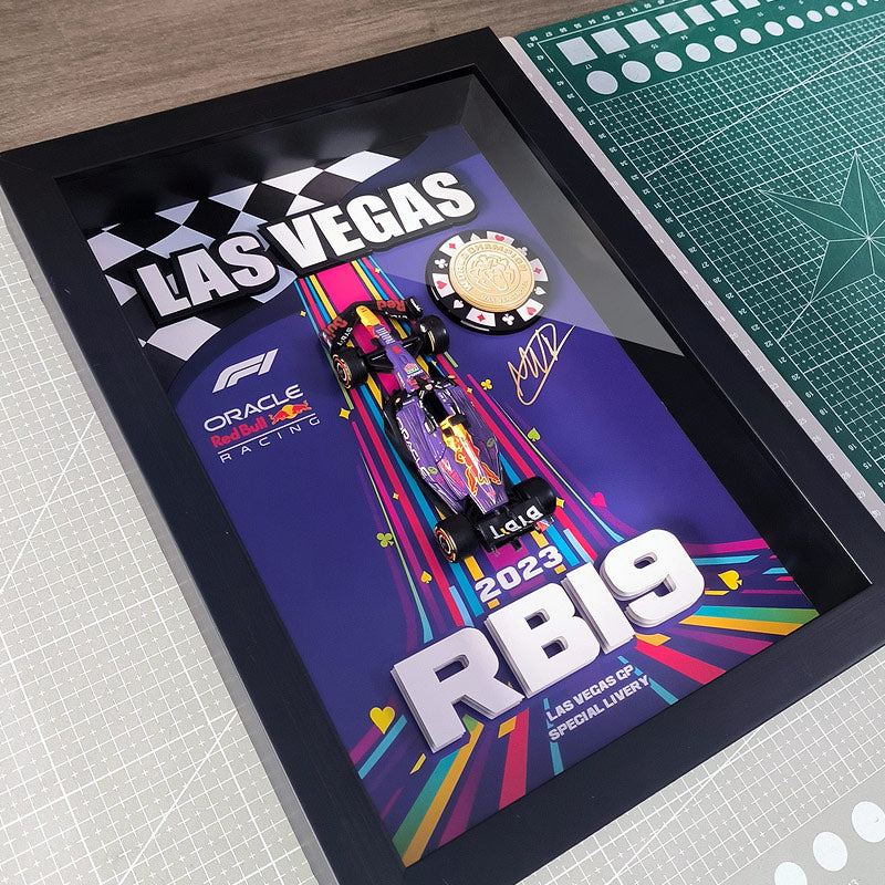 Red Bull F1 Diecast Car – Turkey & Las Vegas Livery | 3D Wall Art Frame