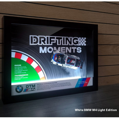 BMW Le Mans Drift Car Model – LED Light-Up 3D Frame Wall Art | Racing Collectible