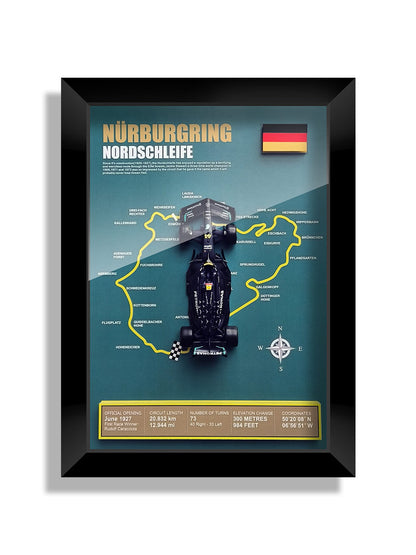 1:43 Mercedes Benz W14 F1 Car Model  – Framed Display - Lewis Hamilton #44 | Various Tracks | Formula 1 gift - EdgeFollow