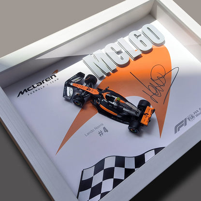 McLaren MCL38/60 #4 Lando Norris Signature F1 Diecast Car – 3D Framed Wall Art for Collectors