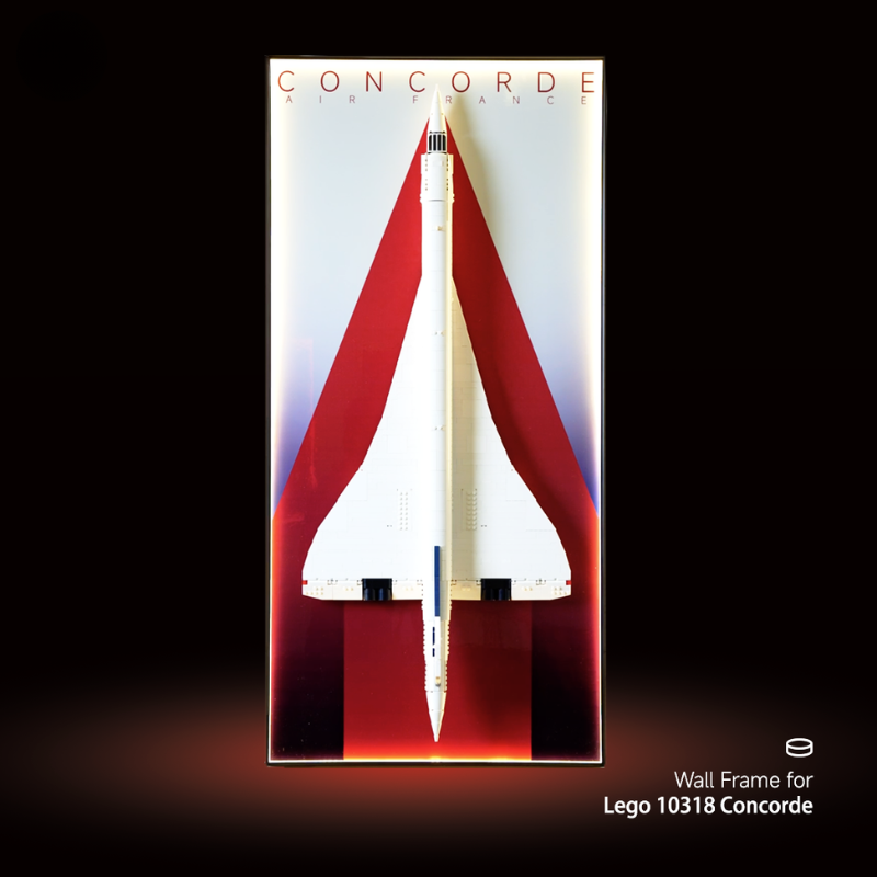 Wall Display Frames for LEGO® ICONS Concorde 10318 - EdgeFollow