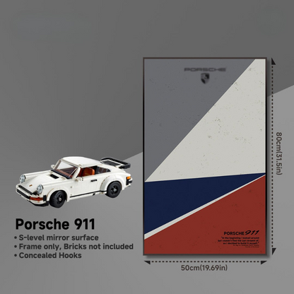 Wall Display Frame for LEGO® ICONS Porsche 911 10295