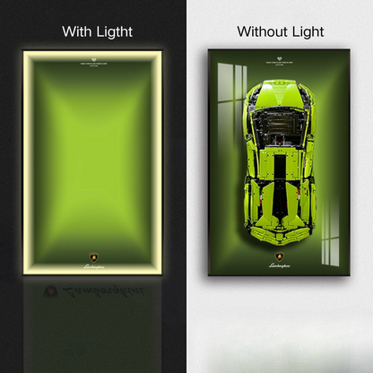 LED Wall Display Frame for LEGO® Technic F1 42115 Lamborghini Sián FKP 37 Showcase - EdgeFollow