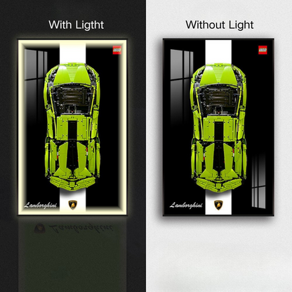 LED Wall Display Frame for LEGO® Technic F1 42115 Lamborghini Sián FKP 37 Showcase - EdgeFollow