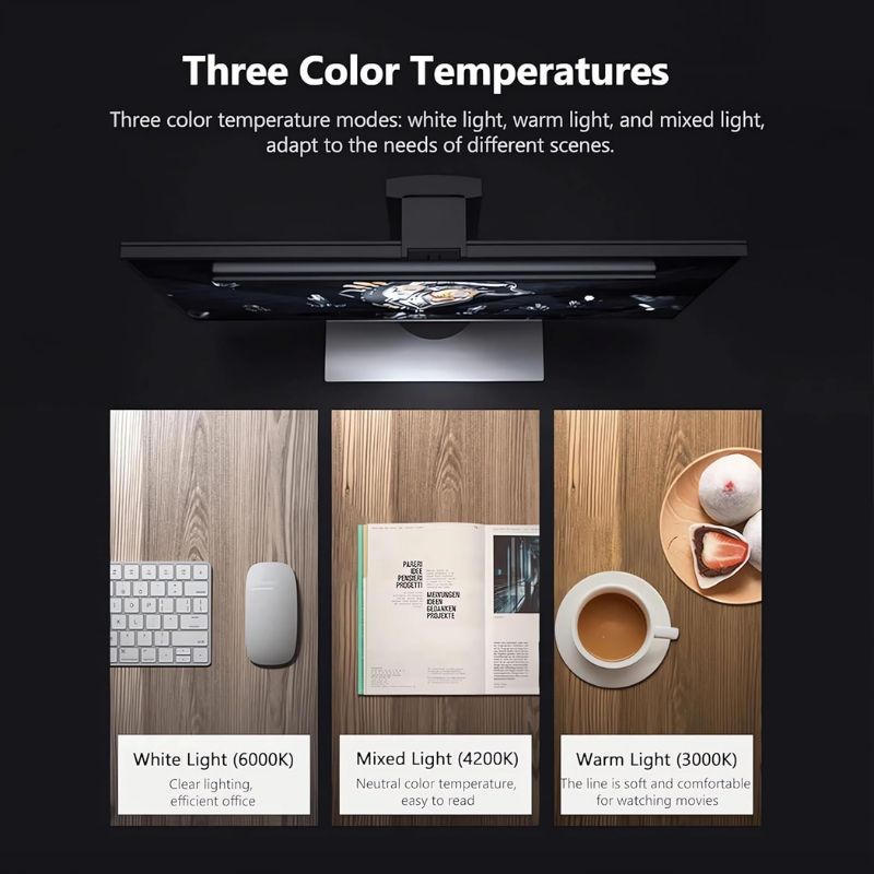 LYMAX Computer Monitor Light Bar with Wireless Remote Control Multiple Screen lamp Dimmer Switch - EdgeFollow