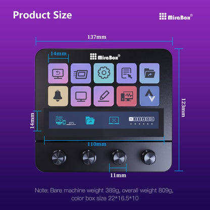 MiraBox N4 Stream Deck Studio Controller with Customisable Touch Strip Dials and LCD Keys - EdgeFollow