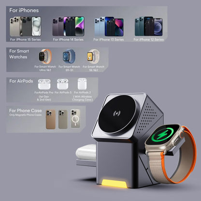3 in 1 Qi2 Wireless Charging Station for Apple MagSafe Charger Stand - EdgeFollow