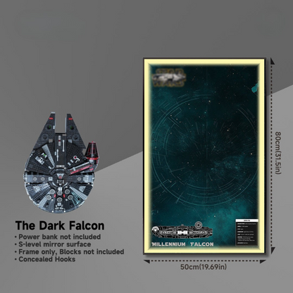 Display frame for LEGO® STAR WARS™ Dark Millennium Falcon 75389
