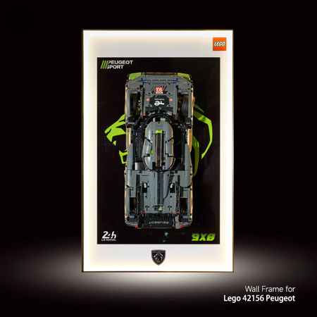Car Display frame for LEGO® TECHNIC PEUGEOT 9X8 24H Le Mans Hybrid Hypercar 42156