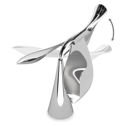 Tipsy Bottle Opener, Chrome Artistic Flying Bird Sculpture Gaming Setup Boy Gift - EdgeFollow