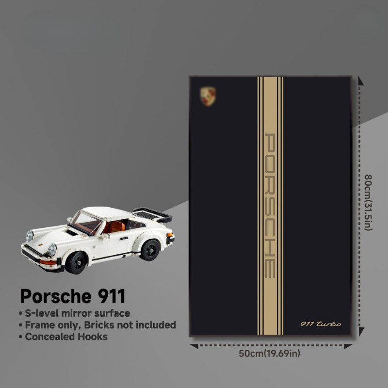 Wall Display Frame for LEGO® ICONS Porsche 911 10295