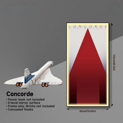 Wall Display Frames for LEGO® ICONS Concorde 10318