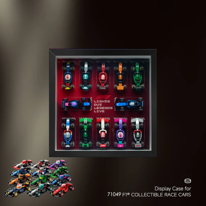 Display case for LEGO® 71049 F1® Collectible Race Cars - EdgeFollow