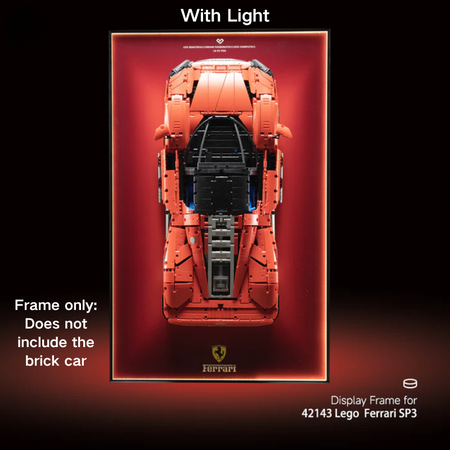 LED Wall Display Frame for LEGO® Technic F1 42143 Ferrari Daytona SP3 Showcase - EdgeFollow