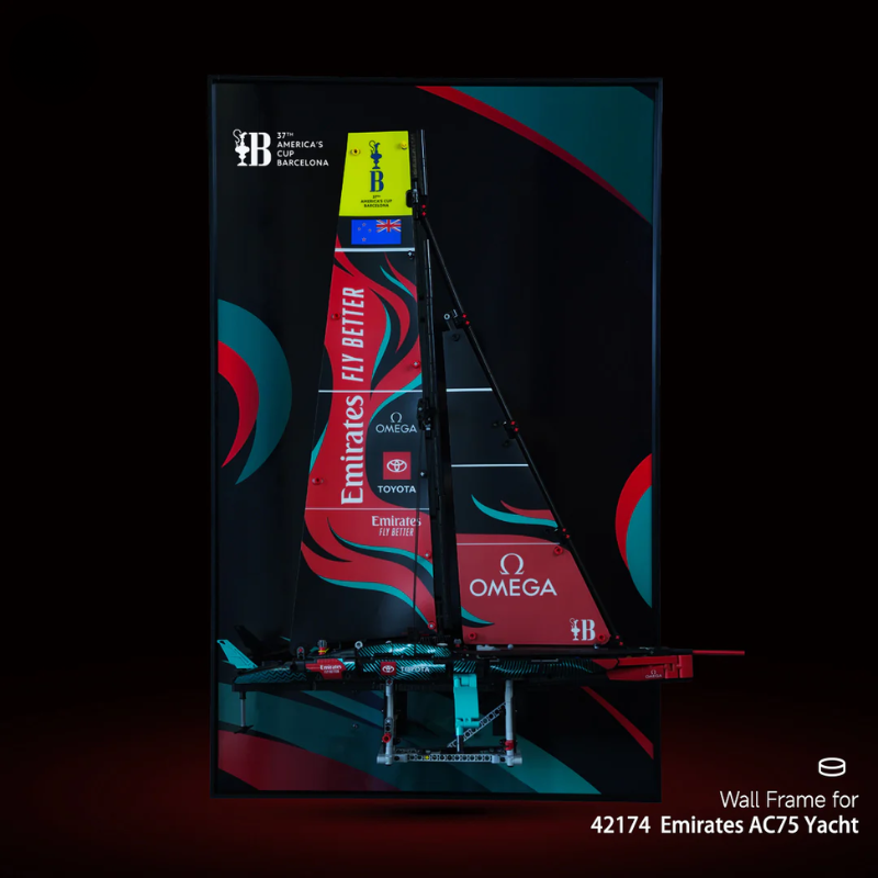 Display frame for LEGO® TECHNIC™ Emirates Team New Zealand AC75 Yacht 42174