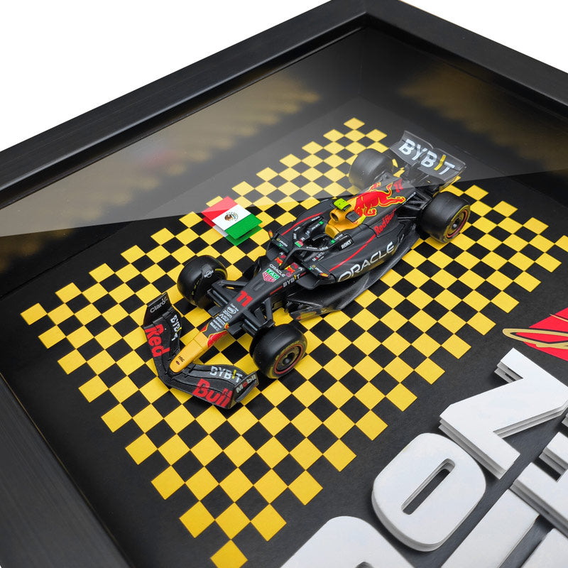 Red Bull Racing RB19 – Sergio Pérez #11 Signature F1 Diecast Car – 3D Framed Wall Art for Collectors
