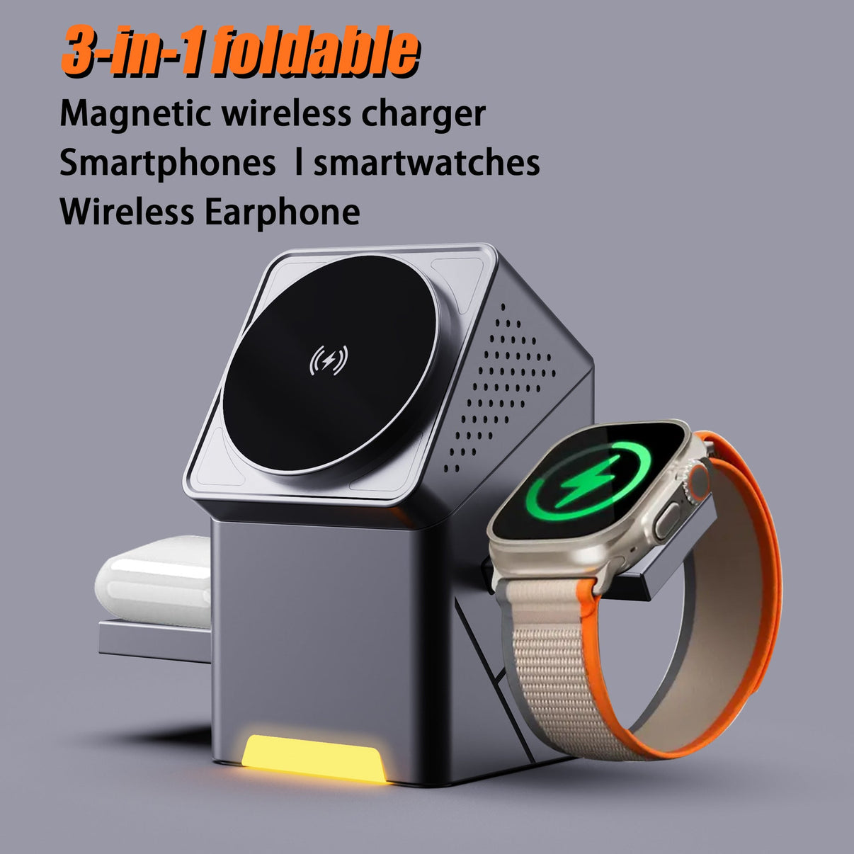 3 in 1 Qi2 Wireless Charging Station for Apple MagSafe Charger Stand - EdgeFollow