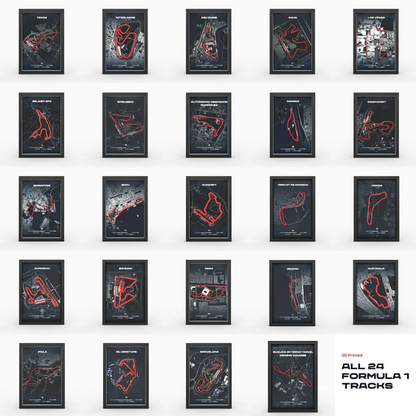 Framed 3D F1 Race Track – Formula 1 Circuit Art - EdgeFollow
