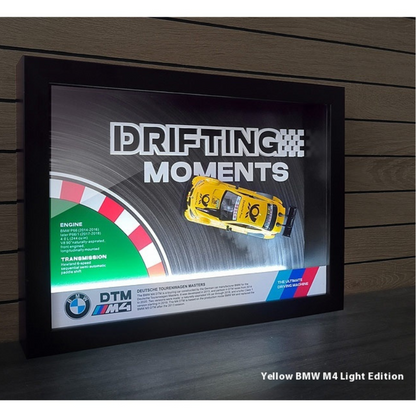 BMW Le Mans Drift Car Model – LED Light-Up 3D Frame Wall Art | Racing Collectible